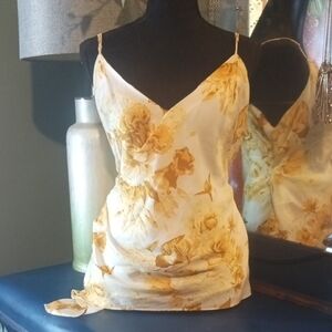 Express Yellow and Cream Floral Camisole